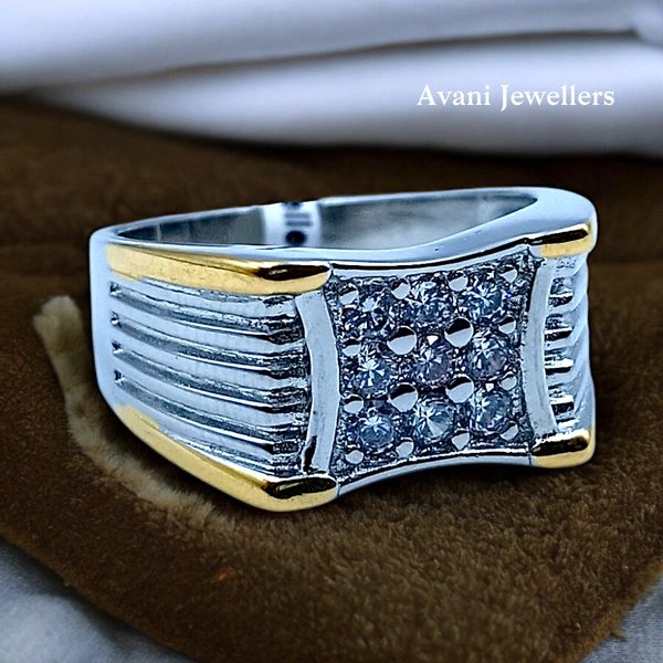 Avani Jewellers Silver Gents Fancy Rings - 8.25, 25