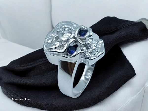 Avani Jewellers Silver Gents Fancy Rings - 7.35, Shocking Pink