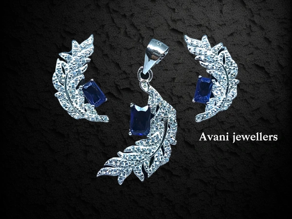 Avani Jewellers Silver Italian Fancy Pendant Set - 4.33