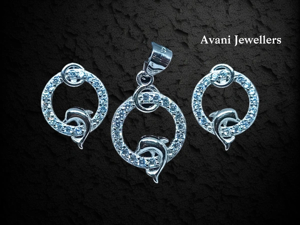 Avani Jewellers Silver Italian Fancy Pendant Set - 3.07