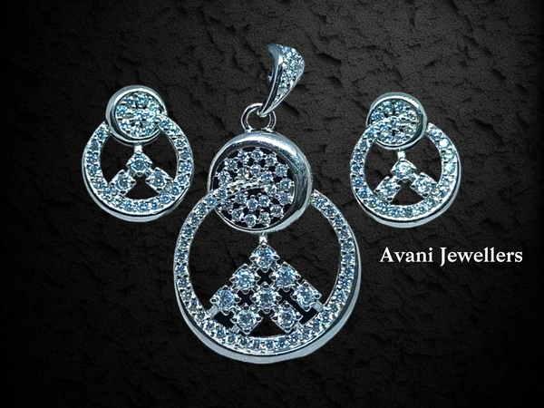 Avani Jewellers Silver Italian Fancy Pendant Set - 4.7