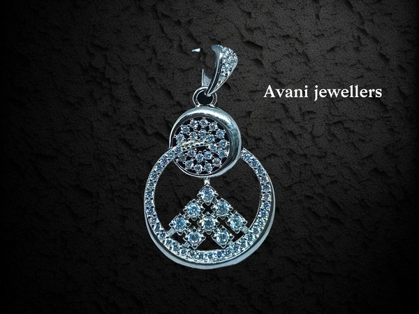 Avani Jewellers Silver Italian Fancy Pendant Set - 4.7