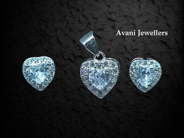 Avani Jewellers Silver Italian Fancy Pendant Set - 3.48