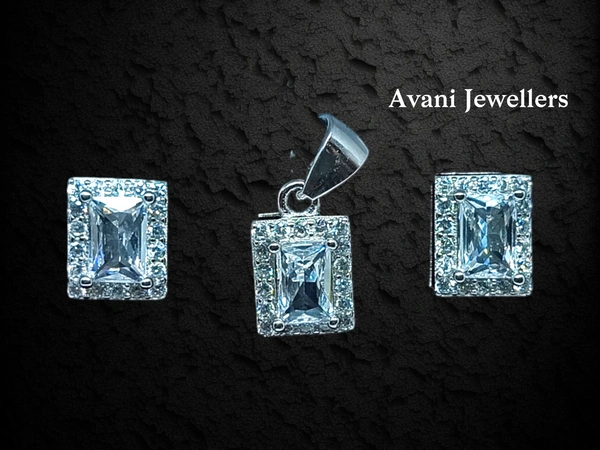 Avani Jewellers Silver Italian Fancy Pendant Set - 3.78
