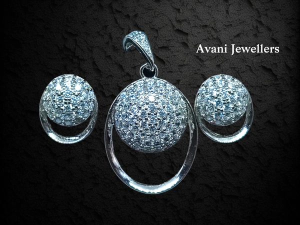 Avani Jewellers Silver Italian Fancy Pendant Set - 4.68