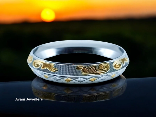 Avani Jewellers Silver Gents Kade - 39.5, 2.10 INCH