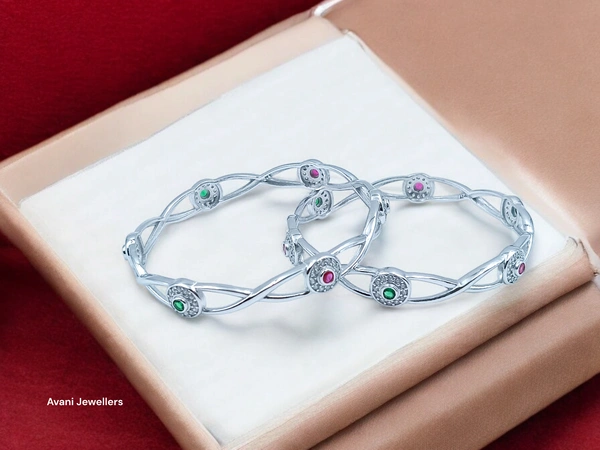 Avani Jewellers Silver Ladies Fancy Kade - 13.85, Free Size