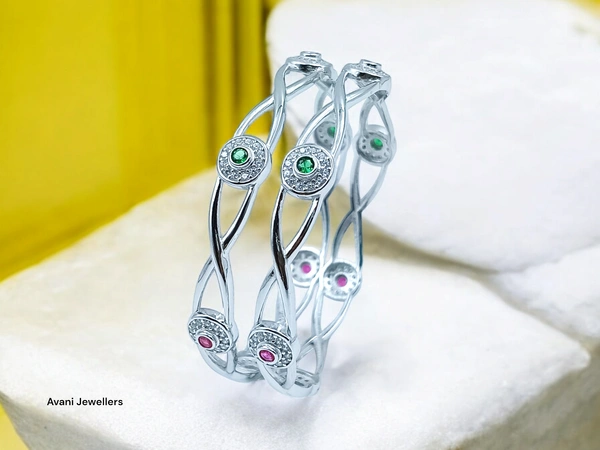 Avani Jewellers Silver Ladies Fancy Kade - 13.85, Free Size