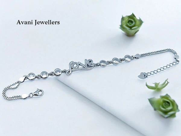 Avani Jewellers Silver Ladies Fancy Bracelet - 6.46, Adjustable