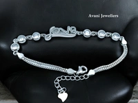 Avani Jewellers Silver Ladies Fancy Bracelet - 6.46, Adjustable