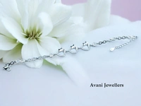 Avani Jewellers Silver Ladies Fancy Bracelet - 7.31, Adjustable