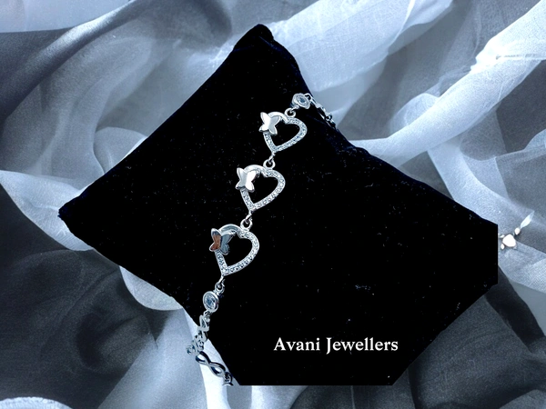 Avani Jewellers Silver Ladies Fancy Bracelet - 7.31, Adjustable