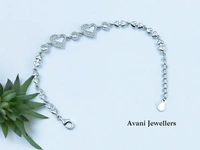Avani Jewellers Silver Ladies Fancy Bracelet - 6.87, Adjustable