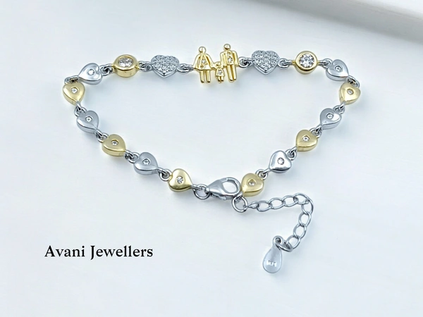 Avani Jewellers Silver Ladies Fancy Bracelet - 7.69, Adjustable