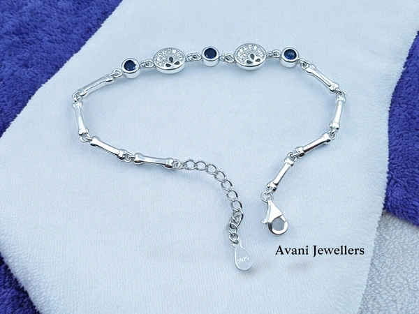 Avani Jewellers Silver Ladies Fancy Bracelet - 6.57, Adjustable