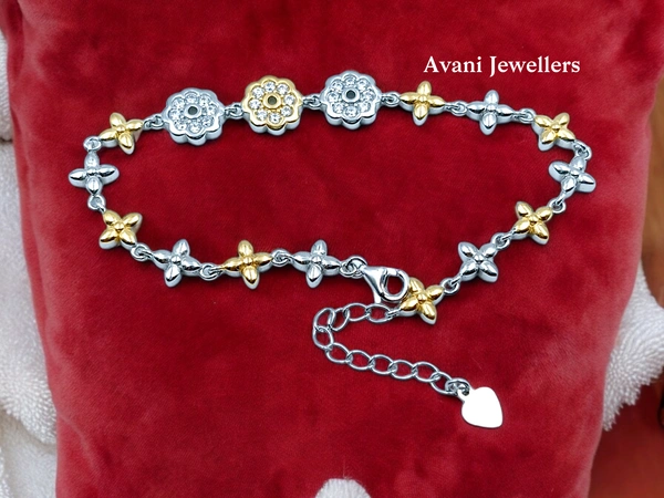 Avani Jewellers Silver Ladies Fancy Bracelet - 8.96, Adjustable