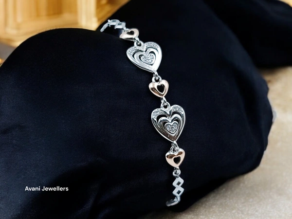 Avani Jewellers Silver Ladies Fancy Bracelet - 6.52, Adjustable