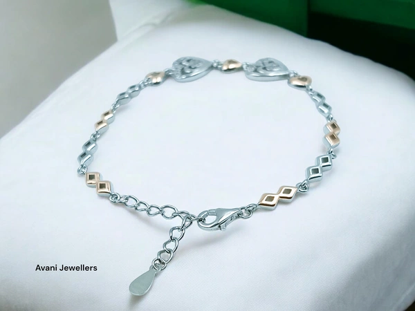 Avani Jewellers Silver Ladies Fancy Bracelet - 6.52, Adjustable