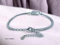 Avani Jewellers Silver Ladies Fancy Bracelet - 6.83, Adjustable
