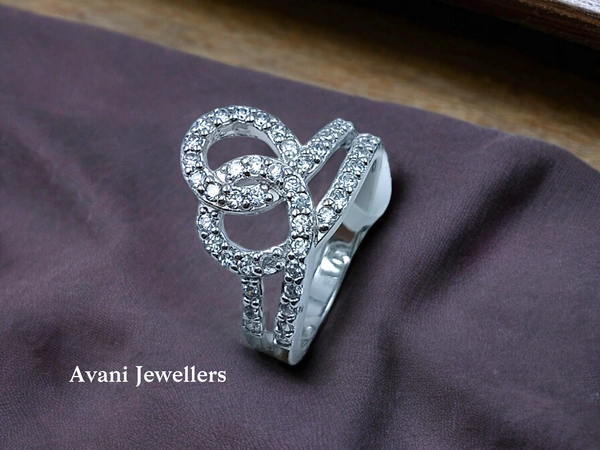 Avani Jewellers Silver Ladies Fancy Ring - 4.12, 14