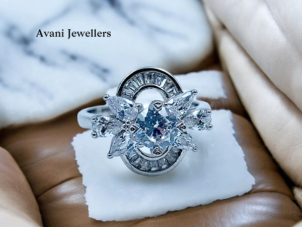 Avani Jewellers Silver Ladies Fancy Ring - 4.86, 17