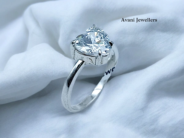 Avani Jewellers Silver Ladies Fancy Ring - 2.5, 12