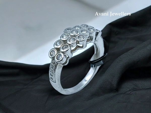 Avani Jewellers Silver Ladies Fancy Ring - 3.13, 13
