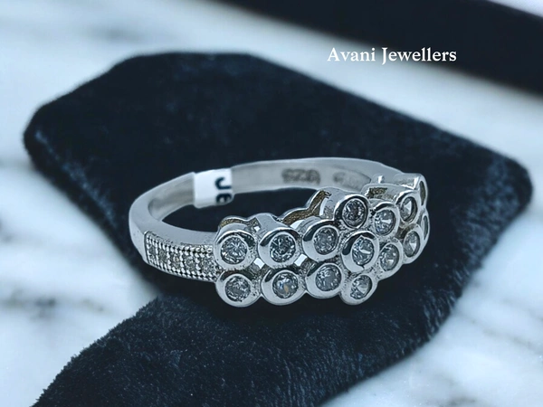 Avani Jewellers Silver Ladies Fancy Ring - 3.13, 13