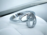 Avani Jewellers Silver Ladies Fancy Ring - 2.59, 9