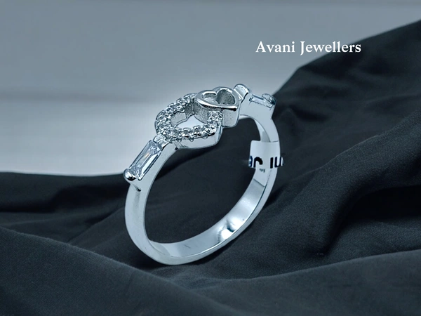 Avani Jewellers Silver Ladies Fancy Ring - 2.12, 15