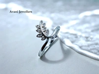 Avani Jewellers Silver Ladies Fancy Ring - 1.99, 11