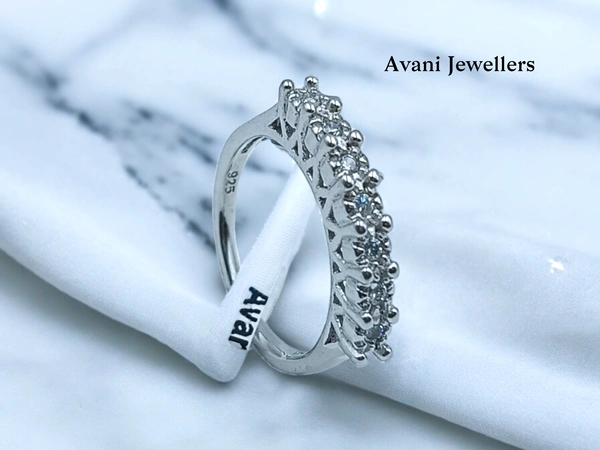 Avani Jewellers Silver Ladies Fancy Ring - 2.17, 10