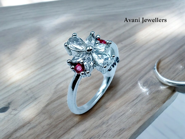 Avani Jewellers Silver Ladies Fancy Ring - 2.2, 10