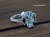 Avani Jewellers Silver Ladies Fancy Ring - 2.2, 10