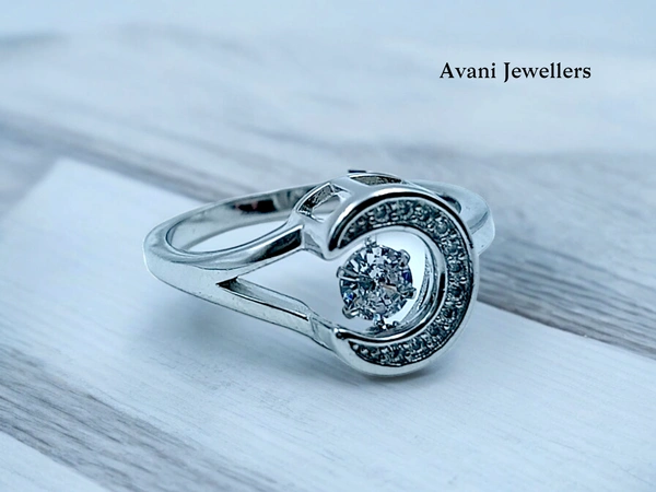 Avani Jewellers Silver Ladies Fancy Ring - 2.8, 14