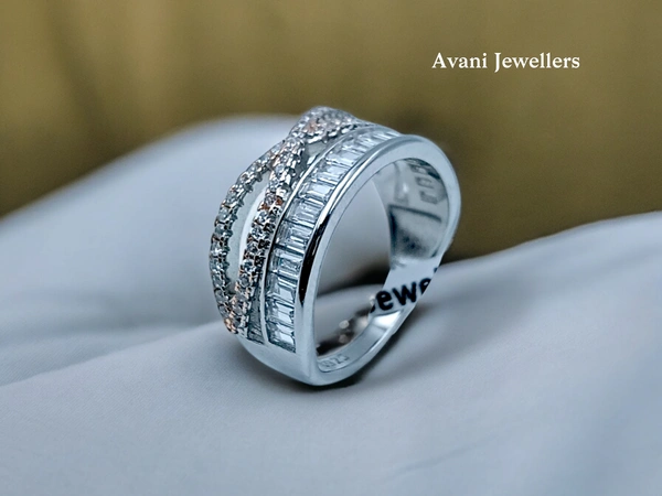 Avani Jewellers Silver Ladies Fancy Ring - 3.18, 9
