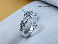 Avani Jewellers Silver Ladies Fancy Ring - 2.68, 12