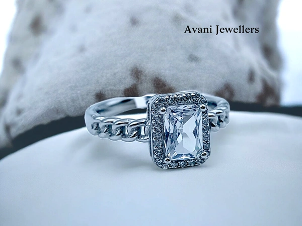 Avani Jewellers Silver Ladies Fancy Ring - 3.19, 14