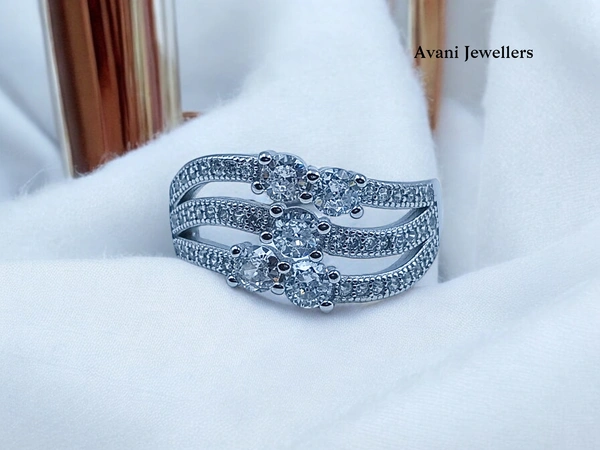 Avani Jewellers Silver Ladies Fancy Ring - 3.79, 9
