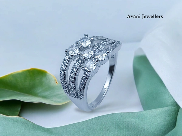 Avani Jewellers Silver Ladies Fancy Ring - 3.79, 9