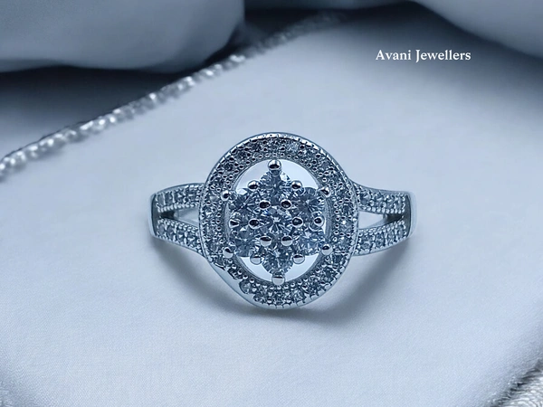 Avani Jewellers Silver Ladies Fancy Ring - 3.69, 9