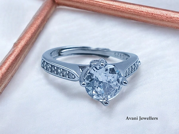 Avani Jewellers Silver Ladies Fancy Ring - 2.78, Adjustable