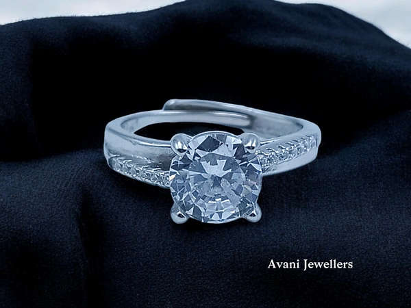 Avani Jewellers Silver Ladies Fancy Ring - 2.67, Adjustable