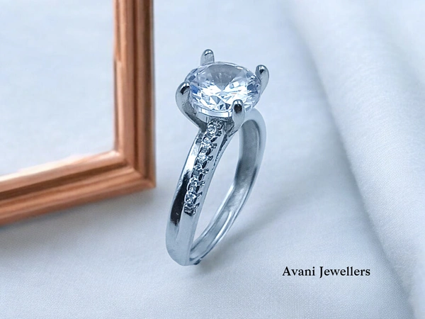 Avani Jewellers Silver Ladies Fancy Ring - 2.67, Adjustable