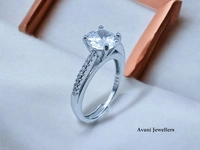 Avani Jewellers Silver Ladies Fancy Ring - 2.6, Adjustable