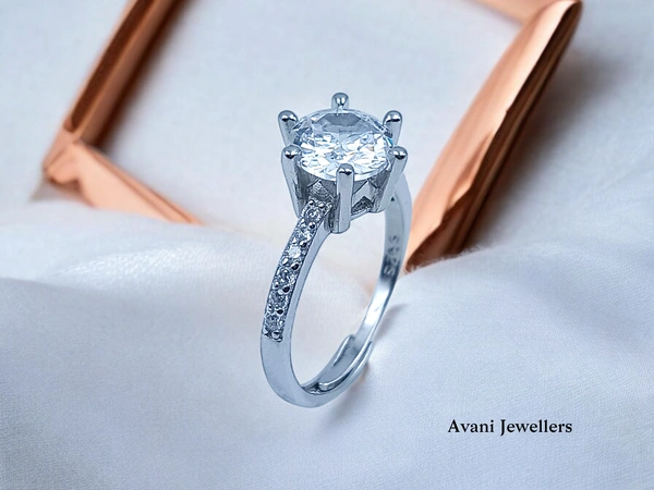 Avani Jewellers Silver Ladies Fancy Ring - 2.28, Adjustable