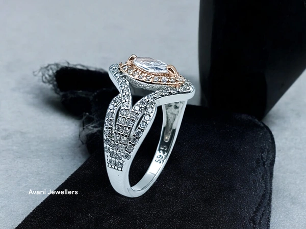 Avani Jewellers Silver Ladies Fancy Ring - 2.53, 10