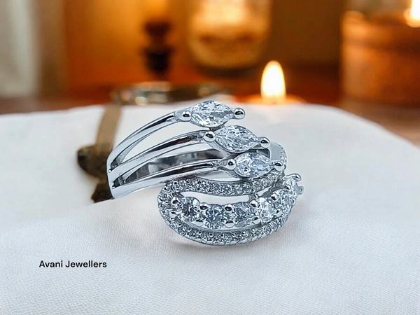 Avani Jewellers Silver Ladies Fancy Ring - 4.14, 9