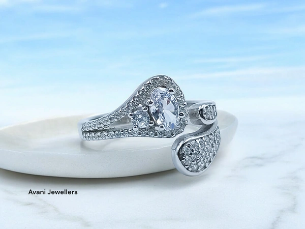 Avani Jewellers Silver Ladies Fancy Ring - 4.02, 10