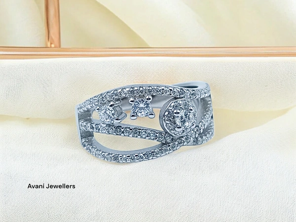 Avani Jewellers Silver Ladies Fancy Ring - 4.07, 9